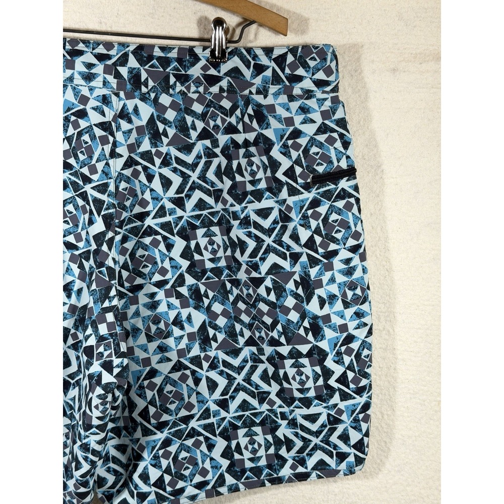 Patagonia Board Shorts Mens 38 Blue Nylon Geometric Surf Beach Gorpcore Coastal - Picture 14 of 16